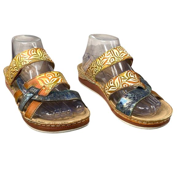 L’artiste X Spring Step Women’s Ciro Brown Slip On Sandal Size 39 US 8.5 - Picture 5 of 12